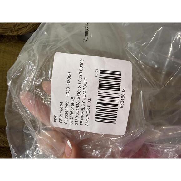 NWT Free People Temperley Jumpsuit, Olive Green, XL - Picture 8 of 8